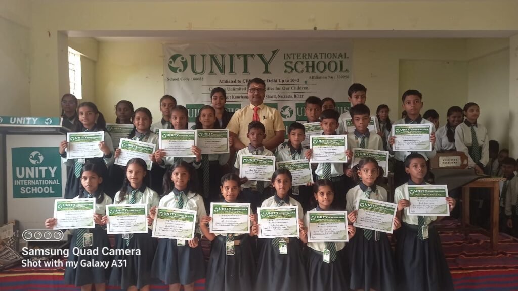 Felicitation of the Winners at Unity International School, Kanchanpur, Bihar Sharif